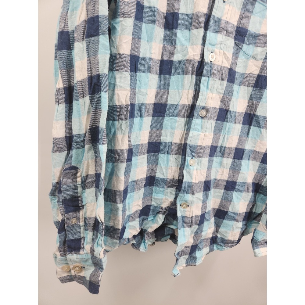 Noble Mount Mens Plaid Flannel Long Sleeve Button Up Shirt Size Large - Picture 4 of 6